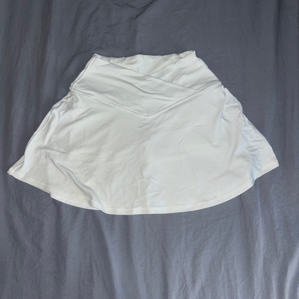Aerie White Skater Skirt
